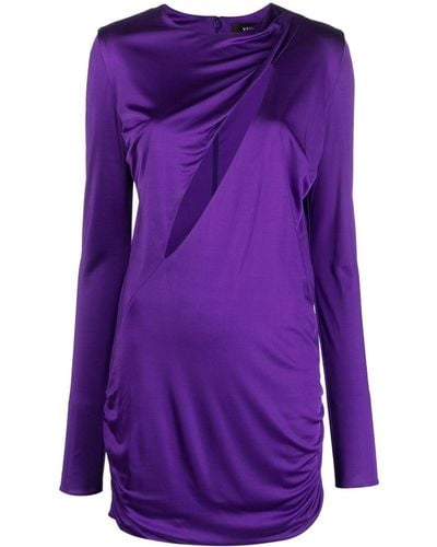 Versace Purple Mini Kleid mit Schnitten - Violet