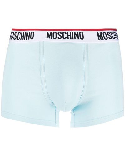 Moschino Shorts mit Logo-Print - Blau
