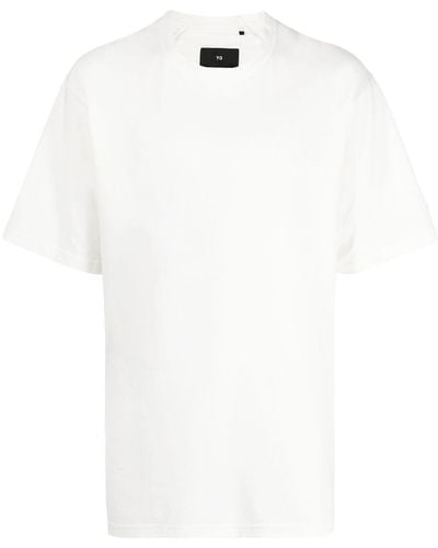 Y-3 T-shirt à patch logo - Blanc