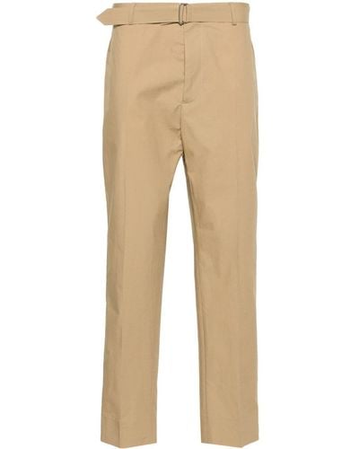 Officine Generale Owen Mid-rise Tapered Trousers - Natural