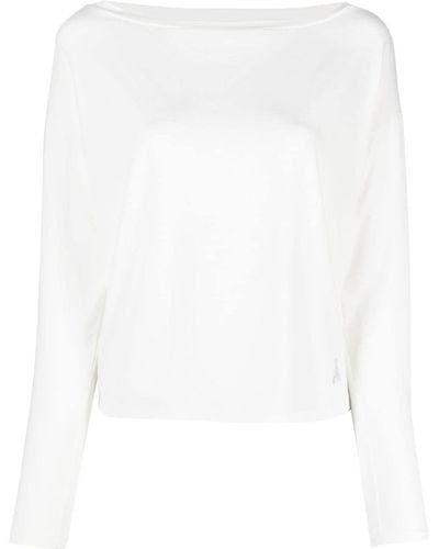 Patrizia Pepe Sweatshirt mit Strass-Logo - Weiß