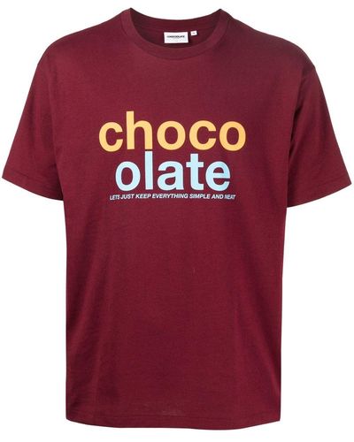 Chocoolate Logo-print Short-sleeve T-shirt - Red