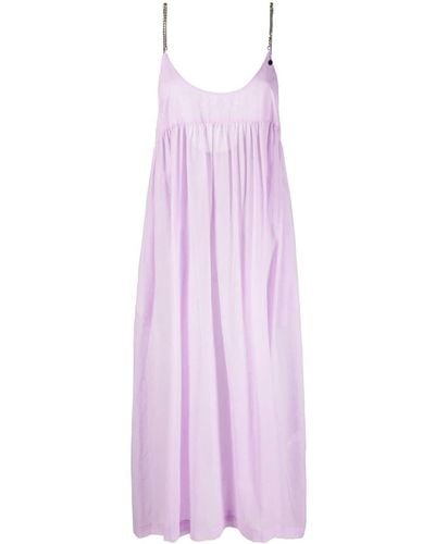 Stella McCartney Empire-line Chain-strap Dress - Purple