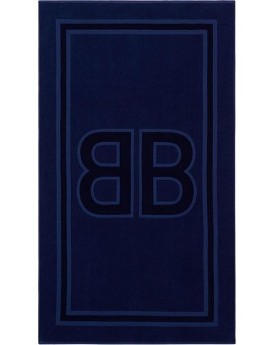 Balenciaga Bb beach towel - Blau