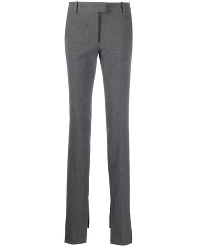 The Attico Pantalon de tailleur à fentes - Gris
