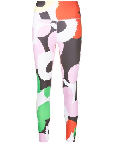 adidas X Marimekko Leggings mit abstraktem Print - Rot