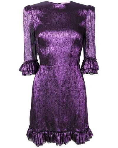 The Vampire's Wife Festival Metallic Mini Dress - Purple