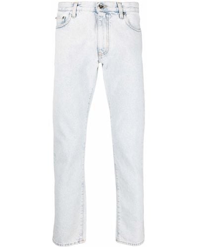 Off-White c/o Virgil Abloh Slim-Fit-Jeans mit diagonalen Streifen - Weiß