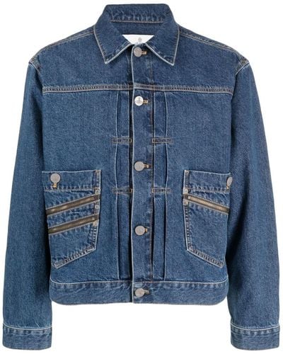 Vivienne Westwood Veste en jean à détail de zip - Bleu