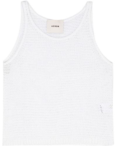 Aeron Dreyfuss Open-knit Tank Top - White
