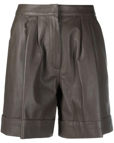DESA NINETEENSEVENTYTWO High-rise Leather Shorts - Green