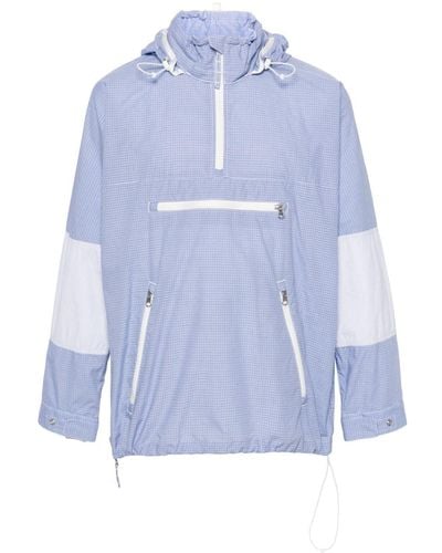 Junya Watanabe Blue Grid Hooded Jacket
