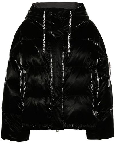 Dolce & Gabbana Coated-finish Puffer Jacket - Black