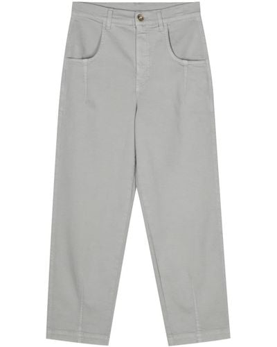 Eleventy Cropped Tapered Jeans - Gray