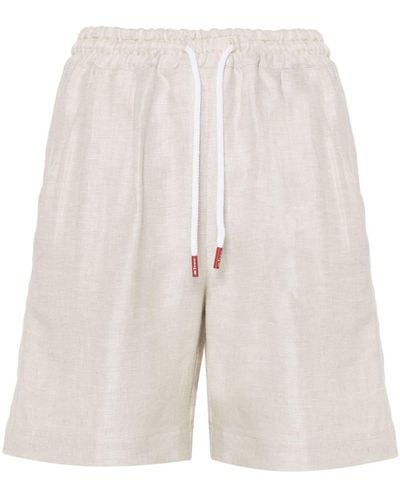 Kiton Twill-Shorts - Weiß