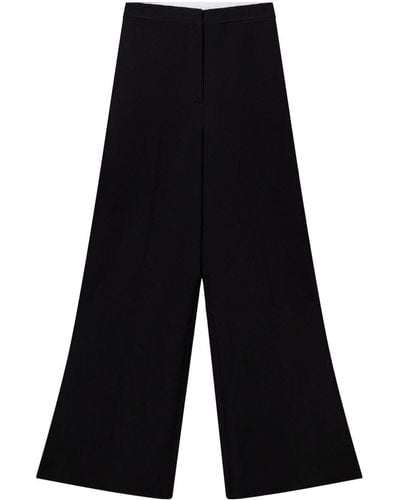 Stella McCartney Pantalon en laine à taille haute - Noir