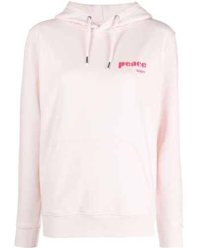 Yves Salomon Logo-print Hoodie - Pink