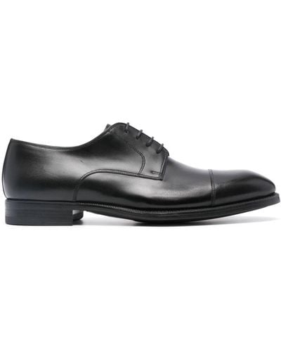 Magnanni Harlan Leather Derby Shoes - Black