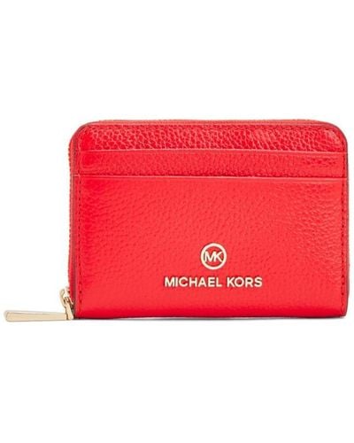 Michael Kors Logo-patch leather wallet - Rot