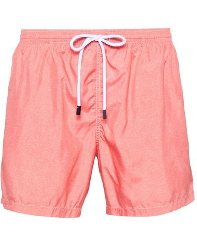 Barba Napoli Logo-patch Drawstring Swim Shorts - Pink