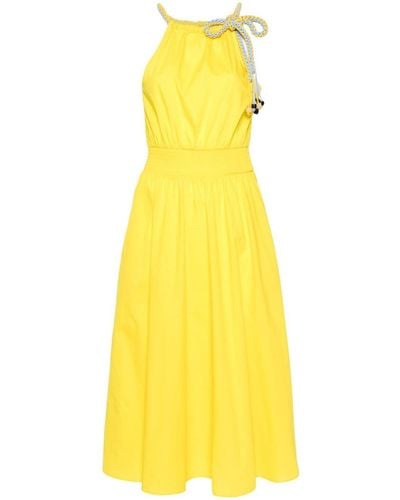 Essentiel Antwerp Halterneck Cotton Dress - Yellow
