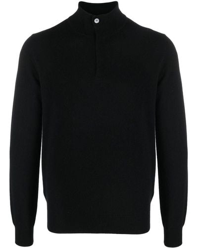 Corneliani Roll Neck Cashmere Sweater - Black