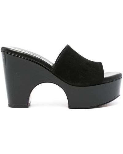 Robert Clergerie Mules View 110 mm - Noir