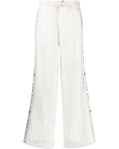 Casablanca Pantalones de chándal con detalle a rayas - Blanco