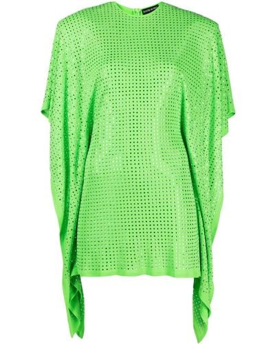 David Koma Mini-jurk Verfraaid Met Kristallen - Groen
