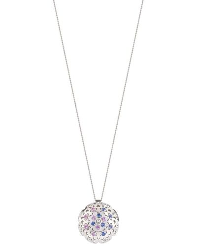 Officina Bernardi 18kt White Gold Damasco Sapphire Necklace