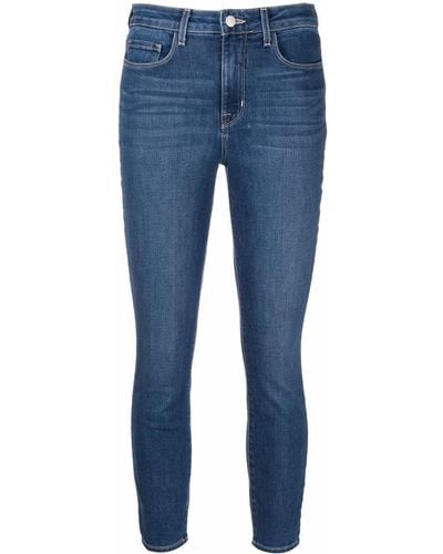 L'Agence Jeans crop skinny - Blu