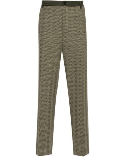 Missoni Pantalones con tejido en zigzag - Verde