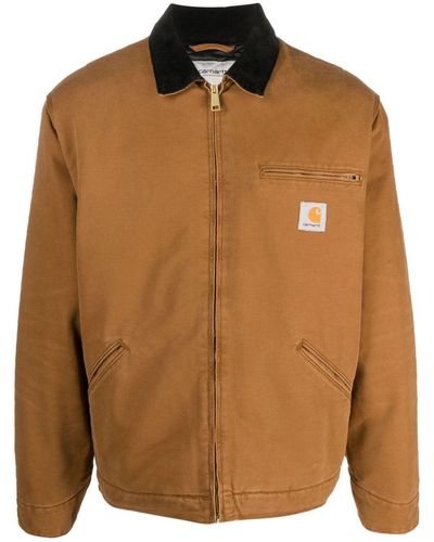 Carhartt Detroit zip-up shirt jacket - Marrone