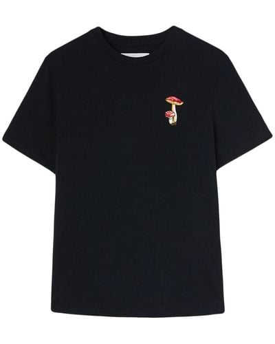 Jil Sander Camiseta con motivo bordado - Negro