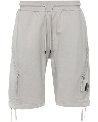 C.P. Company Lens-detail Cotton Track Shorts - Grey