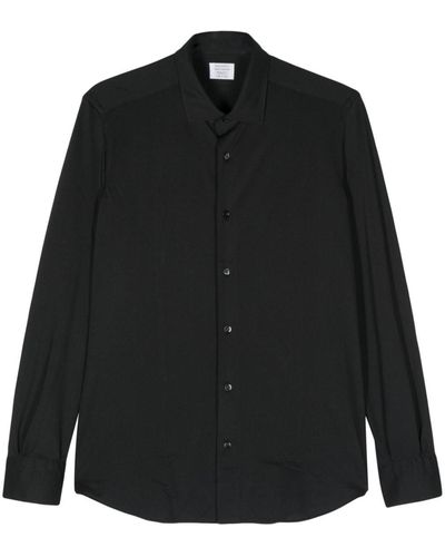 Mazzarelli Piqué Buttoned Shirt - Black