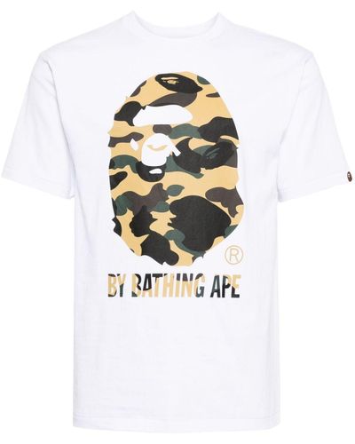 A Bathing Ape Camiseta con estampado Camo Big Ape - Blanco