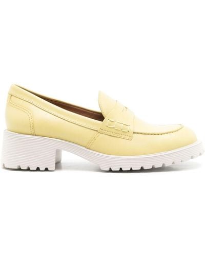 Sarah Chofakian Ully 50mm Round-toe Loafers - Natural