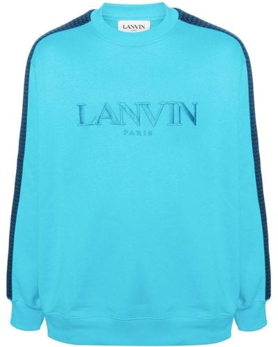 Lanvin Curb Side Cotton Sweatshirt - Blue