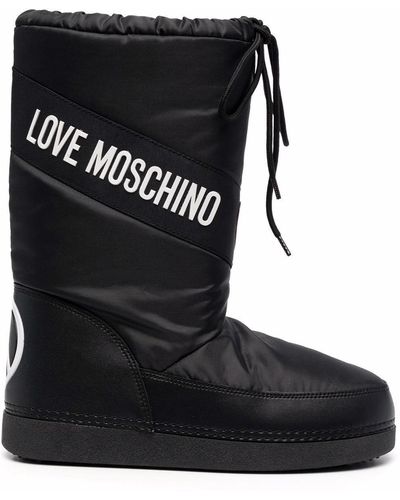 Love Moschino レースアップ ブーツ - ブラック