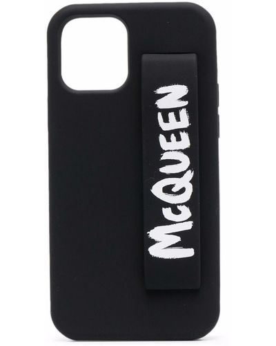 Alexander McQueen Iphone 12 Pro Hoesje Met Logo - Zwart