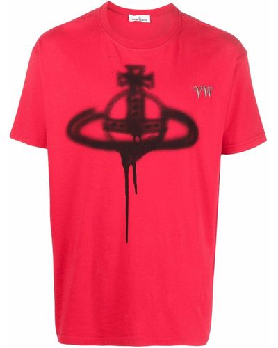 Vivienne Westwood T-shirt Met Logoprint - Rood