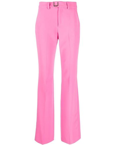 Liu Jo Logo Plaque High-waisted Trousers - Pink