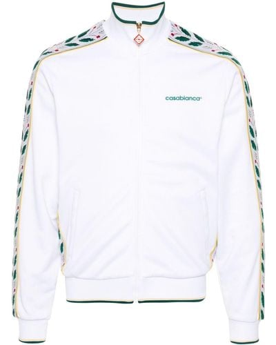 Casablancabrand Laurel Logo-embroidered Jacket - White