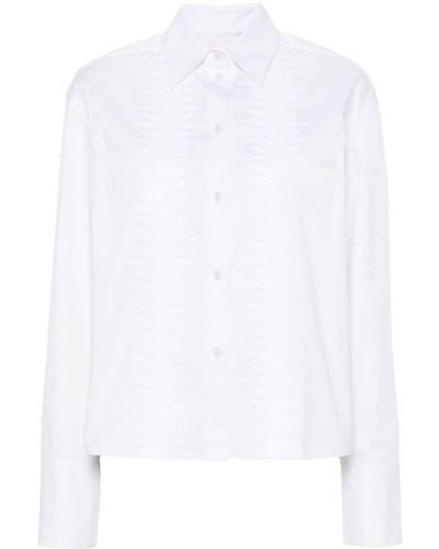 Genny Sequin-embellished Poplin Shirt - White