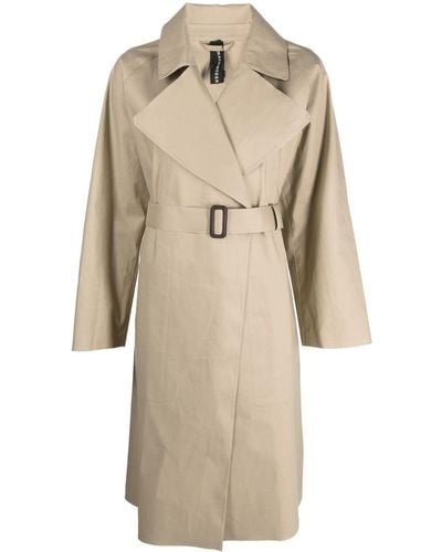 Mackintosh Kintore Bonded Cotton Trench Coat - Natural