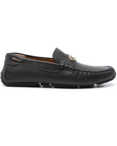 Bally Parris Leather Loafers - Black