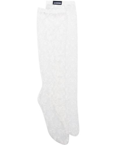 Jacquemus Floral-lace Socks - White