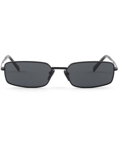Prada Tinted Rectangle-frame Sunglasses - Grey