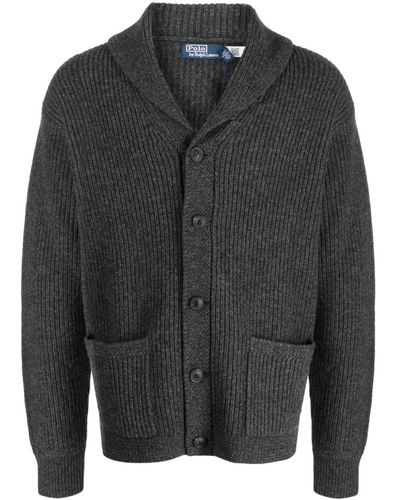 Polo Ralph Lauren Buttoned Wool-blend Cardigan - Gray